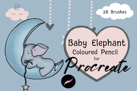 Download Baby Elephant Coloured Pencil Procreate - Pencil procreate Collection
