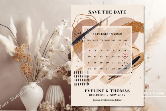 Download Chic Gold Glitter Brushes Save the Date - Glitter brushes Collection