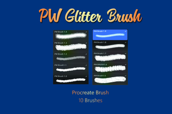Download Pw Brush Procreate Brush Glitter Brushes - Glitter brushes Collection