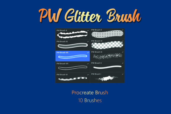 Download PW Procreate Brush - Glitter Brushes - Glitter brushes Collection