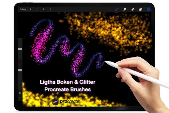 Download ✨Bokeh&amp;Glitter Brushes for Procreate - Glitter brushes Collection